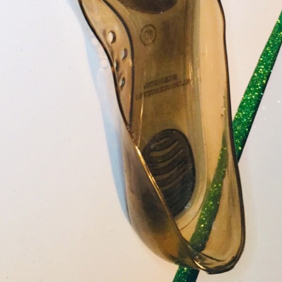 10 Grey Smoke Jelly Ballet Flats - Picture 3 of 4